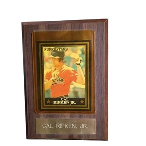 Cal Ripken Jr. Plaque with 1992 Superstars Trading Card Baltimore Orioles HOF